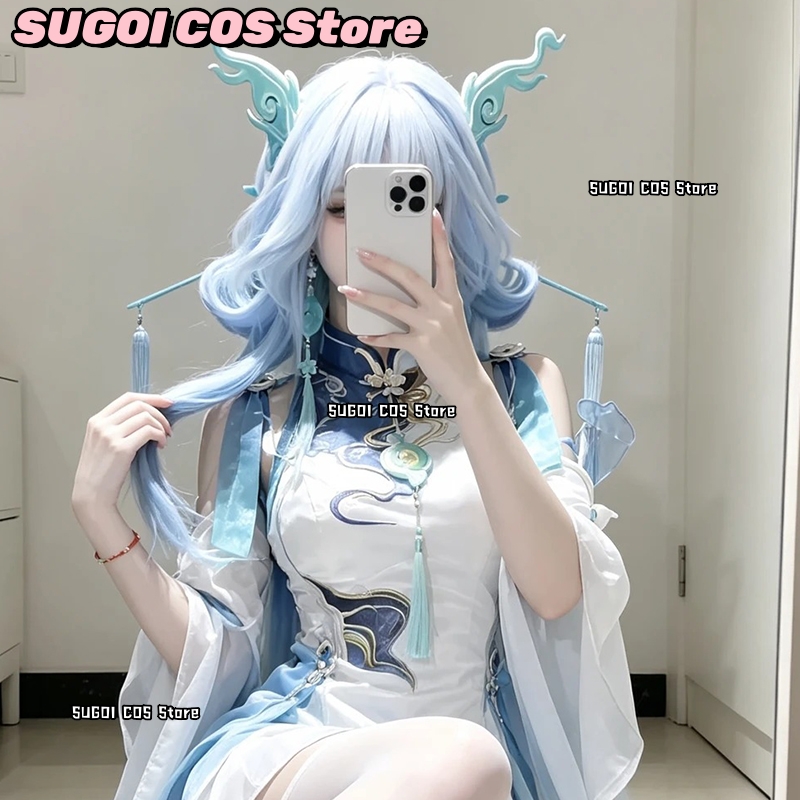C921Anime Game Wuthering Waves - огляд і ціна Anime Cosplay Blue Hair